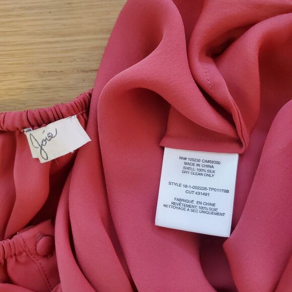 Joie Pink 100% Silk Balletcore Blouse - Picture 8 of 8